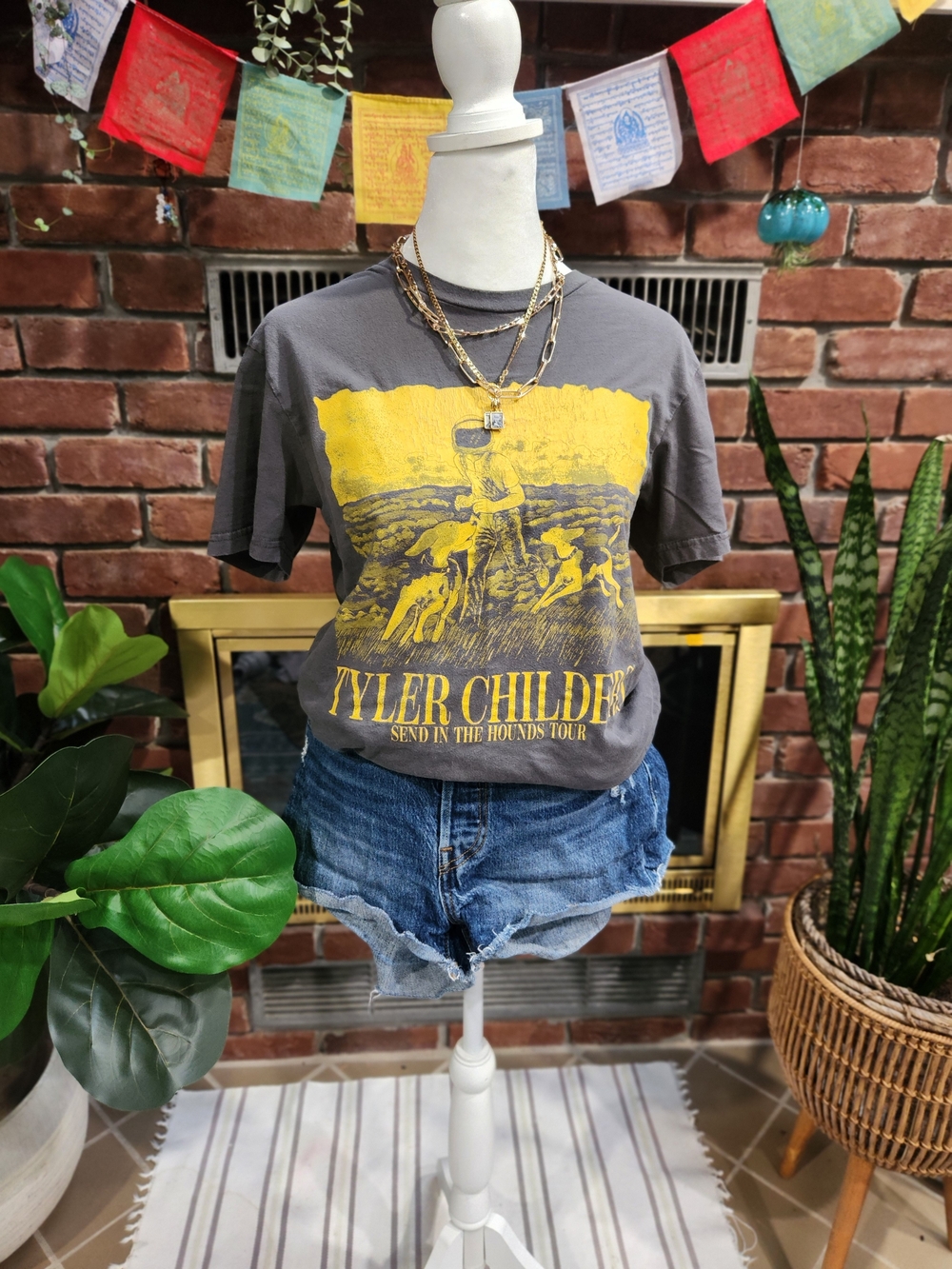 Tyler Childers Send In The Hounds Tour Concert T-Shirt Gray Size S